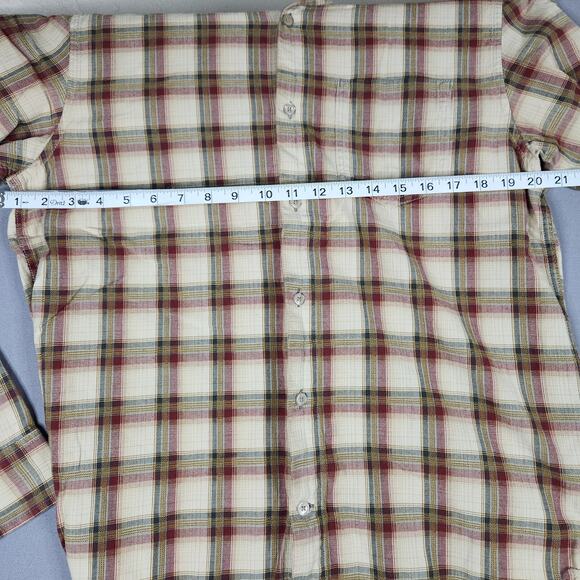 Horny Toad Men's Medium Long sleeve button up organic 100% cotton plaid shirt - Picture 5 of 9